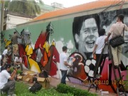 Bóng đá anh, ngoại hạng anh, lịch thi đấu euro 2012, Hào hứng vẽ graffiti lên tường Tổng lãnh sự quán Đức